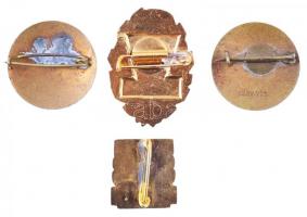 1938. "XXXIV. Nemzetközi Eucharisztikus Kongresszus Budapest" zománcozott fém jelvény hátl...