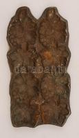 Antik bronz öntőforma, levél alakú mintákkal, jelzés nélkül, 37×20 cm, 9,5 kg!! / Antique bronze heavy mould (flowers)