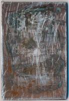 Csehszlovákia DN "Körmöcbánya" vadász témájú bronzozott Al plakett, erősen karcos hátlap (...