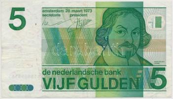 Hollandia 1973. 5G "Joost van den Vondel" T:III Netherlands 1973. 5 Gulden "Joost van den Vondel" C:F Krause 95.a