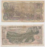 Ausztria 1956. 20Sch + 1967. 10Sch (2x) + 1969. 100Sch + 1970. 50Sch T:III,III-
Austria 1956. 20 Sc...