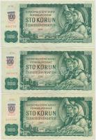 Csehszlovákia 1961. 100K (5x) cseh felülbélyegzéssel T:III  Czechoslovakia 1961. 100 Korun (5x) with Czech stamp C:F  Krause 91.c