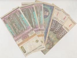 Románia 1966-1998. 24db-os vegyes bankjegy tétel T:III,III- Romania 1966-1998. 24pcs of banknotes C:F,VG