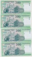 2007. 200Ft "FC" (4x) sorszámkövetők (2+2) T:I