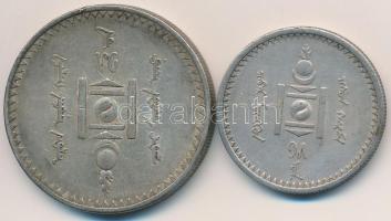 Mongólia 1925. 50m Ag + 1925. 1T Ag T:2 Mongolia 1925. 50 Mongo Ag + 1925. 1 Tugrik Ag C:XF