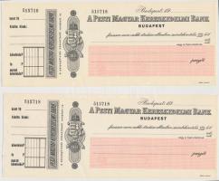 Budapest ~1927-1946. "A Pesti Magyar Kereskedelmi Bank" kitöltetlen, egy ugrással sorszámk...