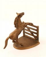 Lómotívumos réz könyvtámasz, m: 17 cm