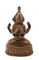 Meditáló Shiva, bronz szobor, m: 18 cm