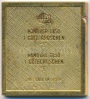Német Államok / Hannover 1850. 1gr aranyozott Ag bélyegérem a Franklin Mint kiadásában (9,42g/22x25m...