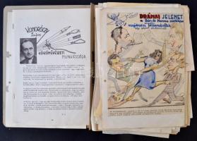 Komoróczy Lajos képzőművész mappányi hagyatéka, benne tervek, grafikák, különböző méretben és minősé...