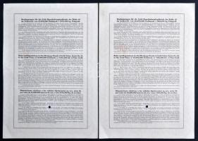 Németország / Weimar Köztársaság / Drezda 1928-1929. "Szász Földhitel Intézet" jelzáloglev...