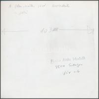 cca 1985 Mudrák Attila: Jelen, pecséttel jelzett vintage fotóművészeti alkotás, 17,5x17,5 cm