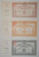 Egyiptom 1948. Palesztína megsegítésére kiállított bónok, teljes sor T:I RR!!