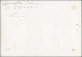 cca 1965 Vencsellei István (Debrecen) cím nélküli, feliratozott vintage fotóművészeti alkotása, 23,5...