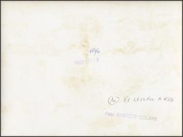 1982. október 19. Kabáczy Szilárd: ... És felszáll a köd..., feliratozott vintage fotóművészeti alko...