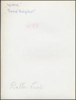 cca 1970 Dallos László (Szombathely): Portré Prágából, feliratozott vintage fotóművészeti alkotás, 2...