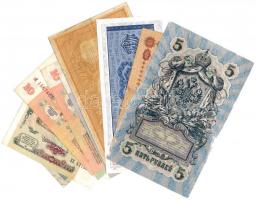 15db-os Szovjet és orosz bankjegy és szükségpénz tétel, közte 1898. 1R + 1980. kártyanaptár és 2db j...