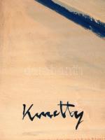 Kmetty jelzéssel: Asztali csendélet. Olaj, falemez, sérült, 45×61 cm