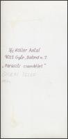 1974 Ifj. Koller Antal (Győr): Paraszti csendélet, feliratozott vintage fotóművészeti alkotás, 24x12...