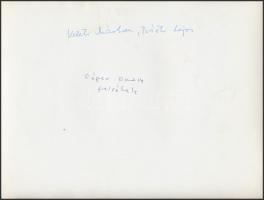 cca 1970 Keleti Márton (1905-1973) Kossuth-díjas filmrendező és Básti Lajos (1911-1977) Kossuth-díja...