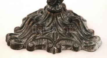 Díszes gyümölcsmotívumos ón kínáló, m: 15 cm