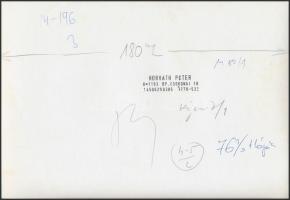 1989 Az utódok öröksége, Horváth Péter pecséttel jelzett vintage szociofotója, 16,5x24 cm