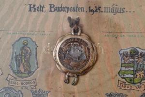 cca 1922 Országos Magyar Hadimúzeum Egyesület által tanúsított,  sorszámozott, névre szóló Nemzeti E...