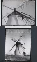 cca 1935 Szélmalmok az Alföldön, Kerny István (1879-1963) hagyatékában levő korabeli negatívokról 4 ...