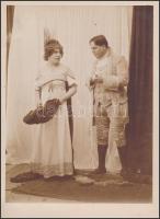 cca 1910 Foto: Markovits (Munkács), 3 db vintage színpadi fotó, az egyik pecséttel jelzett, 21x16 cm...
