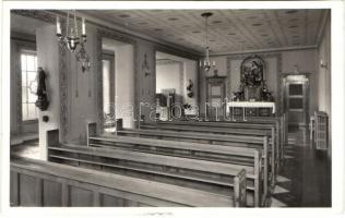 3 db RÉGI magyar városképeslap, jó minőségű; Mátraháza, Parádfürdő, Zamárdi templombelsők / 3 pre-19...