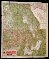 1942 Székelyföld nagyméretű térképe, Magyar Királyi Honvéd Térképészeti Intézet, 84x100 cm