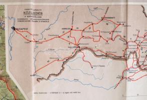 1942 Székelyföld nagyméretű térképe, Magyar Királyi Honvéd Térképészeti Intézet, 84x100 cm