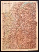 cca 1890 Savoie - Dauphine hegyi térkép / Map  50x45