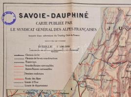 cca 1890 Savoie - Dauphine hegyi térkép / Map  50x45