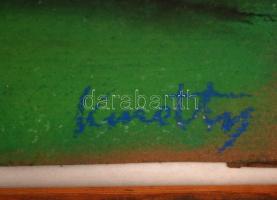 Kmetty jelzéssel: Gereblyéző. Pasztell, papír, üvegezett keretben, 48×30 cm