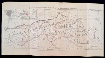 1914 Az osztrák Pamír-expedíció térképe / Map of the Pamir expedition 27x50 cm