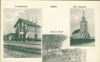 Zánka with railway-station