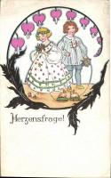 Herzensfrage / romantic greetings card (EK)