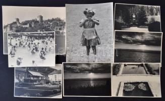 Vegyes, régi fotó tétel, általában magyar tájakról, nagyméretű, szép állapotú fotók, benne Mai és Tr...