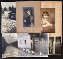 Vegyes, régi fotó tétel, általában magyar tájakról, nagyméretű, szép állapotú fotók, benne Mai és Tr...