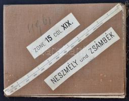 1884 Neszmély és Zsámbék térkép kartonra kasírozva, 39x52cm