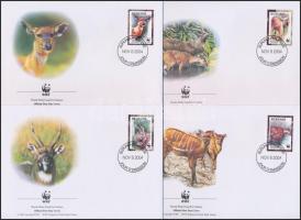 WWF: Antilopok sor 4 db FDC-n, WWF Antelopes set 4 FDC