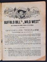 cca 1900-20 Buffalo Bill kiadványok, az egyik magyar nyelven,  hajtás mentén kettészakadva, 48x65cm,...