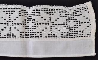 Horgolt polcszegély, 6db, különböző méretben