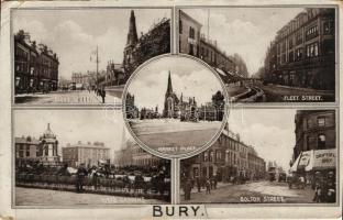 Bury; Market place, Fleet street, kays gardens, Bolton street (EB)