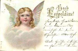 Hoch Leopoldine! / Nameday greeting card, litho