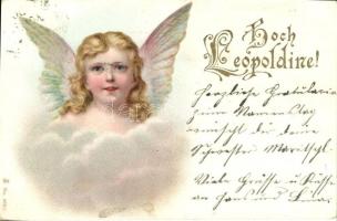 'Hoch Leopoldine!' / Nameday greeting card, litho