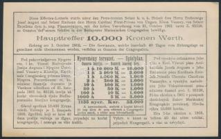 Budapest 1903. "Tanuló Sorsjegy" 1K értékben, felülbélyegzéssel T:I-