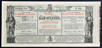 Ausztria / Bécs 1878. "Sorsjegy állam-sorsjátékra a közös hadsereg mozgósított tartalékosai s az osztrák és magyar állam mozgósított honvédei családjai javára" T:I Austria / Vienna 1878. "State Lottery Ticket for the Reservist of the Joint Army and the Families of the mobilized Honved's" C:UNC