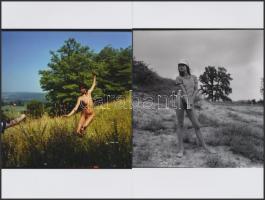 cca 1984 Szépek, csábítók, kedvesek, finoman erotikus fényképek, 13 db korabeli negatívról készült m...